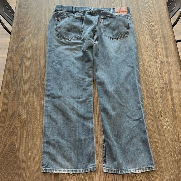 Levi Strauss & Co Mens Straight Jeans Mid-Rise Denim Medium Wash Blue Size 38x30 - Picture 9 of 11